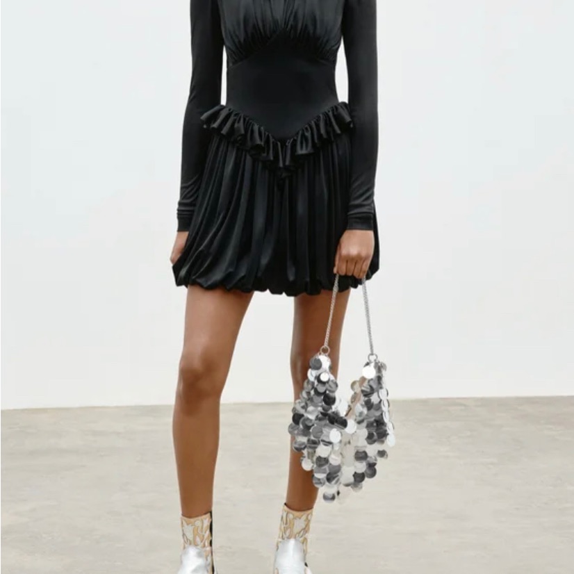 Rabanne H&M Jersey Puff-Skirt Dress